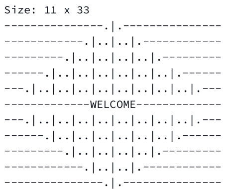 Designer Door Mat in Python — Hacker rank | by harsh gupta | Medium