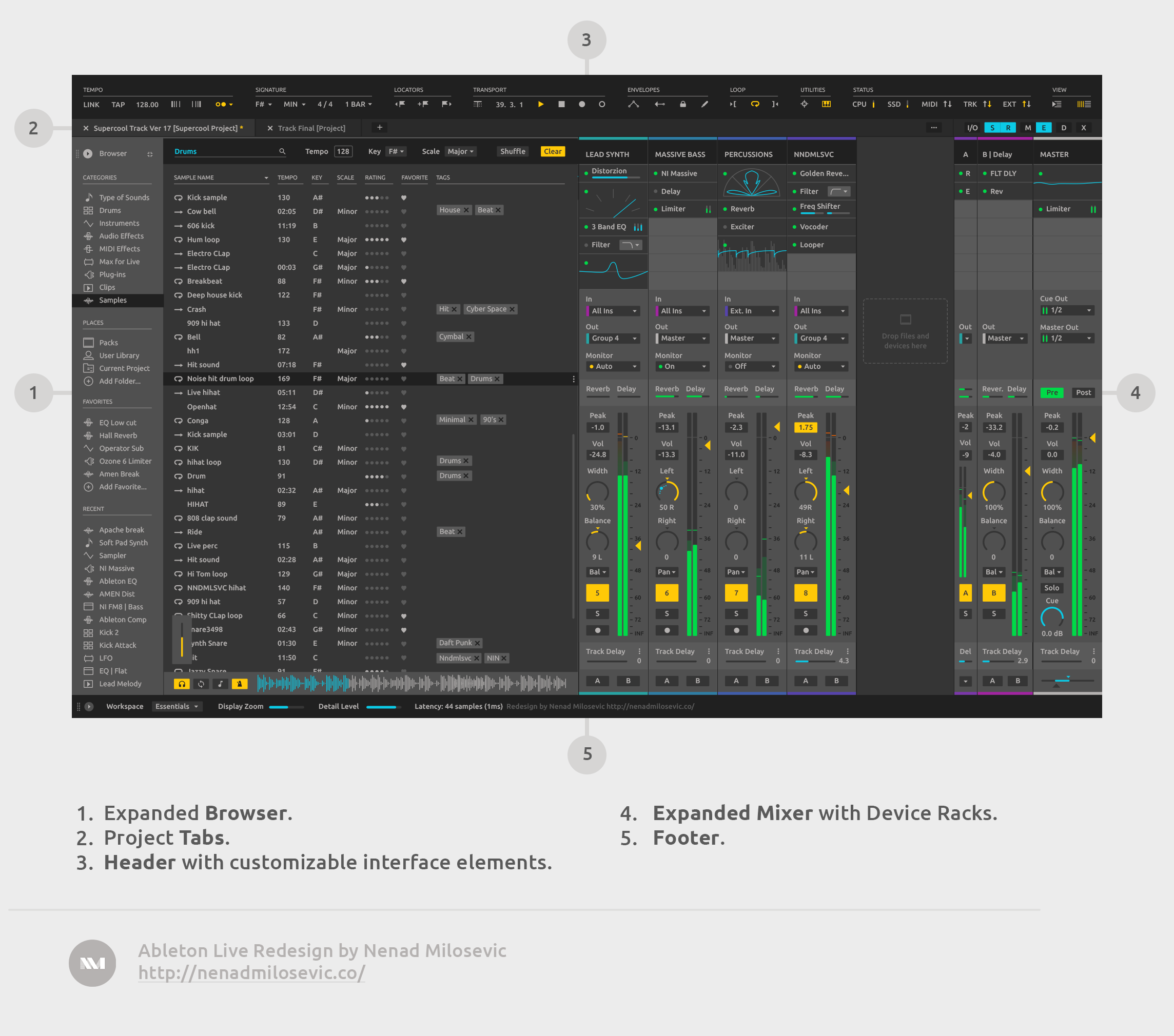 Ableton Live Redesign | by Nenad Milosevic | Medium