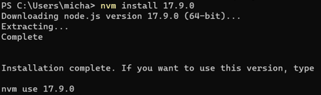 NVM Windows Configuration (Solución no se puede crear un archivo que ya existe nvm en windows, exit…
