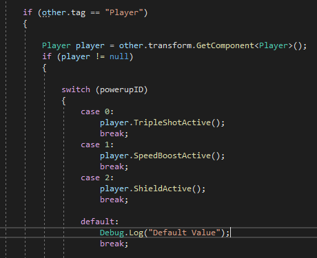 Day 34 With Unity, Switch Statements | by ben riffe | Medium