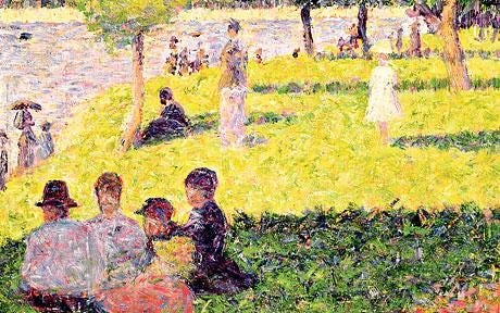 Georges-Pierre Seurat’s study for ‘A Sunday Afternoon on the Island of La Grande Jatte’ [Sourced from The Bridgeman Art Library]