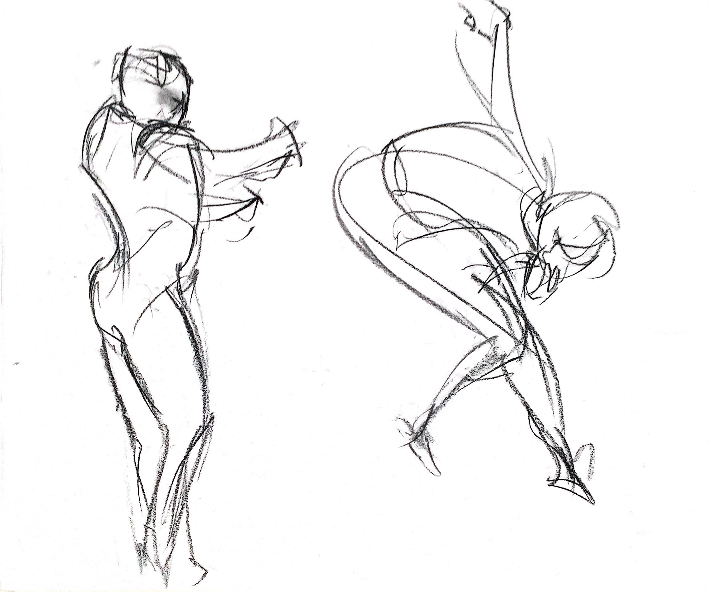Figure Drawing. 2/20/21: Gesture drawing studies