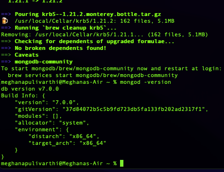 MongoDB Installation for beginner on macOS - Pulivarthi Meghana - Medium