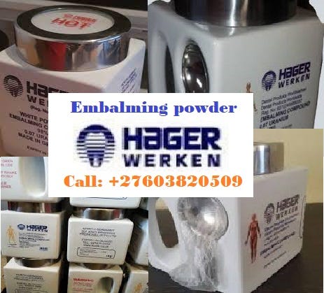 Price for Hager Werken +27603820509 Embalming Powder pink and White -  Embalming powder supplier - Medium