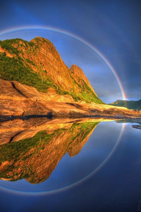 Full Circle Reflected Rainbow, Senja, Troms, Norway