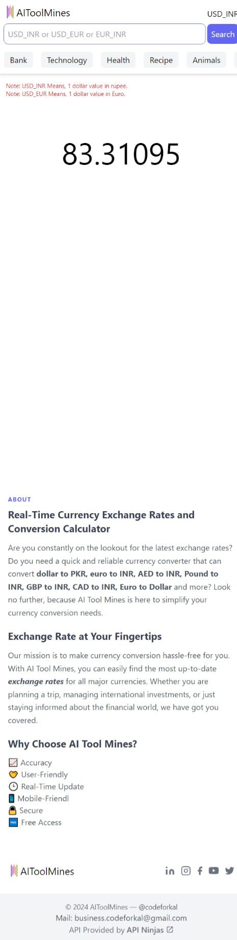 Real-Time Currency Exchange Rates and Conversion Calculator - Siddhant Mani  - Medium