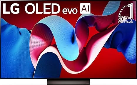 LG OLED evo C4 Series 65-Inch 4K Smart OLED TV | Processor | Flat Screen | Magic Remote | AI-Powered with Alexa Built-in | 2024. #LGOLED #OLEDTV #4KUHD #SmartTV #AlexaBuiltIn #MagicRemote #ThinQAI #HomeEntertainment #TechReview #Television #GamingTV #CinematicExperience #FutureOfTV