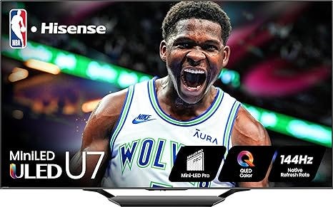 Hisense U7 Series 55U7N 55 Inch Mini-LED ULED 4K UHD TV | Google | QLED | 144Hz | Full Array Local Dimming | Game Mode Pro | Alexa Compatibility | 2024.#HisenseU7Series #MiniLED #ULED #4KUHD #GamingTV #144Hz #FullArrayLocalDimming #GameModePro #GoogleAssistant #Alexa #SmartTV #TechReview #GamingGear #Television #HomeEntertainment