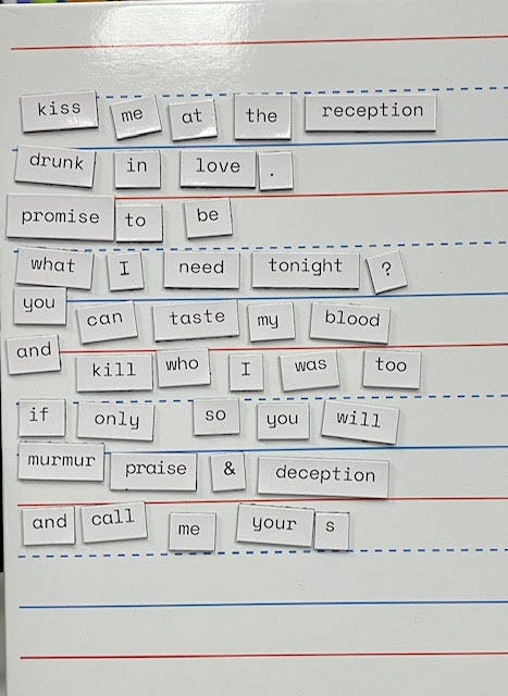 Magnet Poem - P. DuMonde - Medium