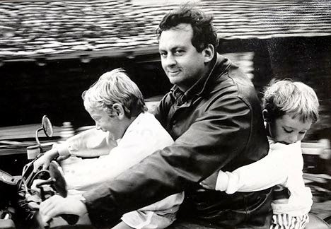 Bauby and his children before his stroke.