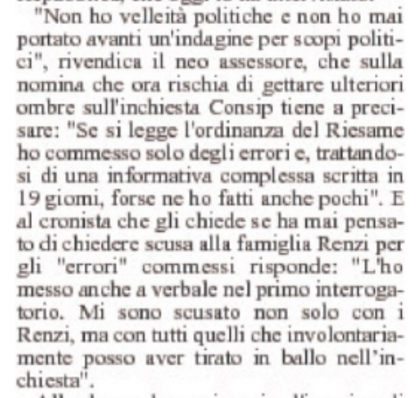 Le scuse dell’assessore Scafarto