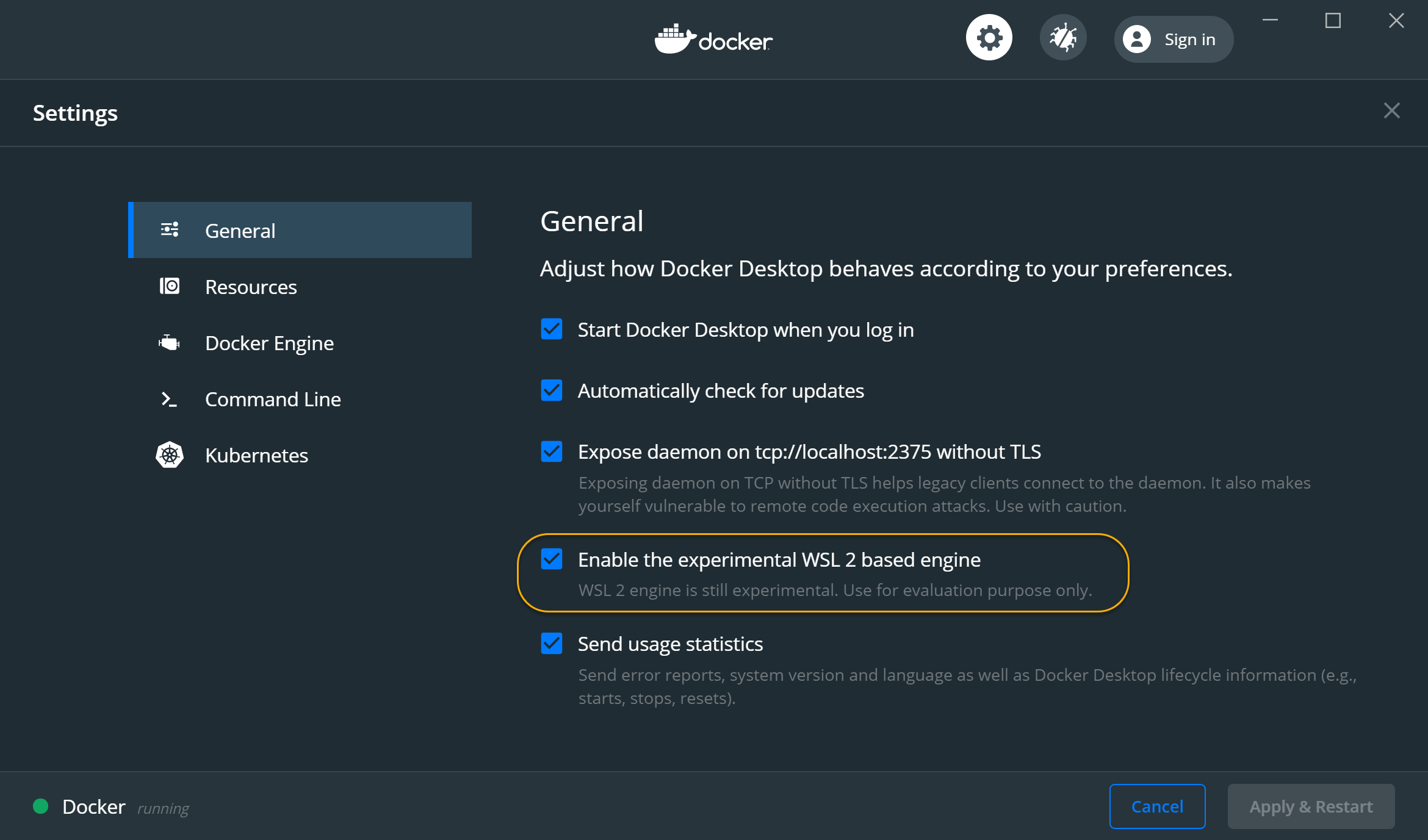 Wsl service wsl e distro not found. Docker windows. docker for windows. docker desktop settings. установка wsl.