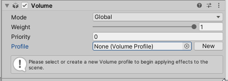 Creating a New Global Volume Profile
