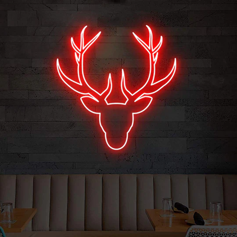 Neon light outlet signs for room