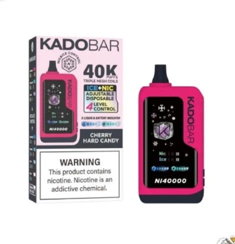 Discover the Cherry Hard Candy Kado Bar NI40K Disposable Vape