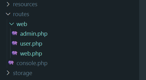 Organize and register custom routes files in Laravel