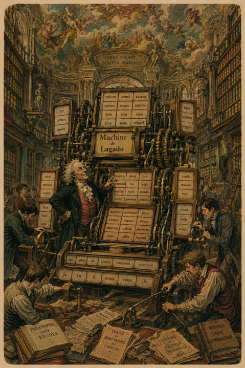 From the Machine of Lagado to ChatGPT: Descartes, Swift, Harris, and the Dream of Automating…