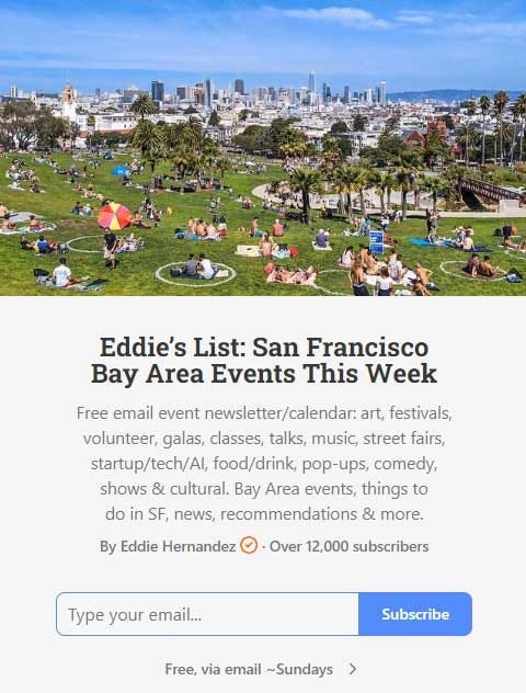 Bay Area Events Calendar. Bay Area events this weekend, things to 