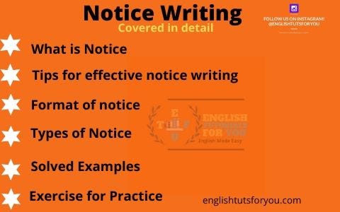How to write a notice? Format of Notice Writing | by EnglishTutsForYou ...
