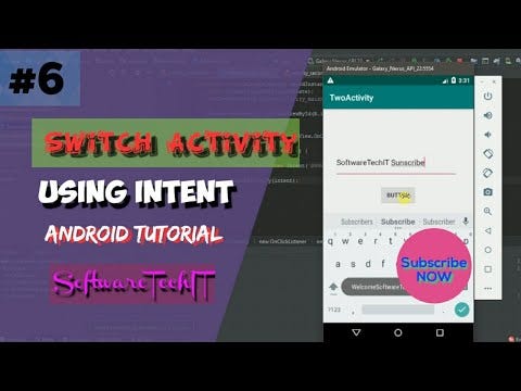 Switch Activity Using Intent on Button click | by SoftwareTechIT  ProductSellerMarket | Medium