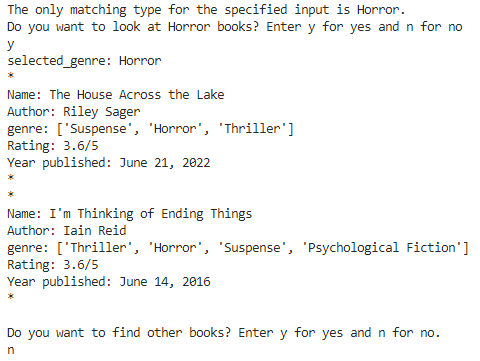 Python Book Recommendation program - Timothy Rosario - Medium