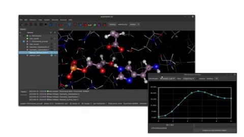 A QM/MM simulation highliting bond breaking and formation-Easy Hybrid