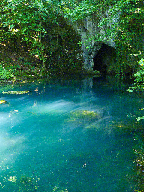 Krupajsko Vrelo blue karstic spring in eastern Serbia