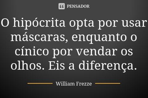 A diferença entre o hipócrita e o cínico