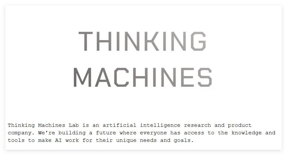 Thinking Machines Lab banner