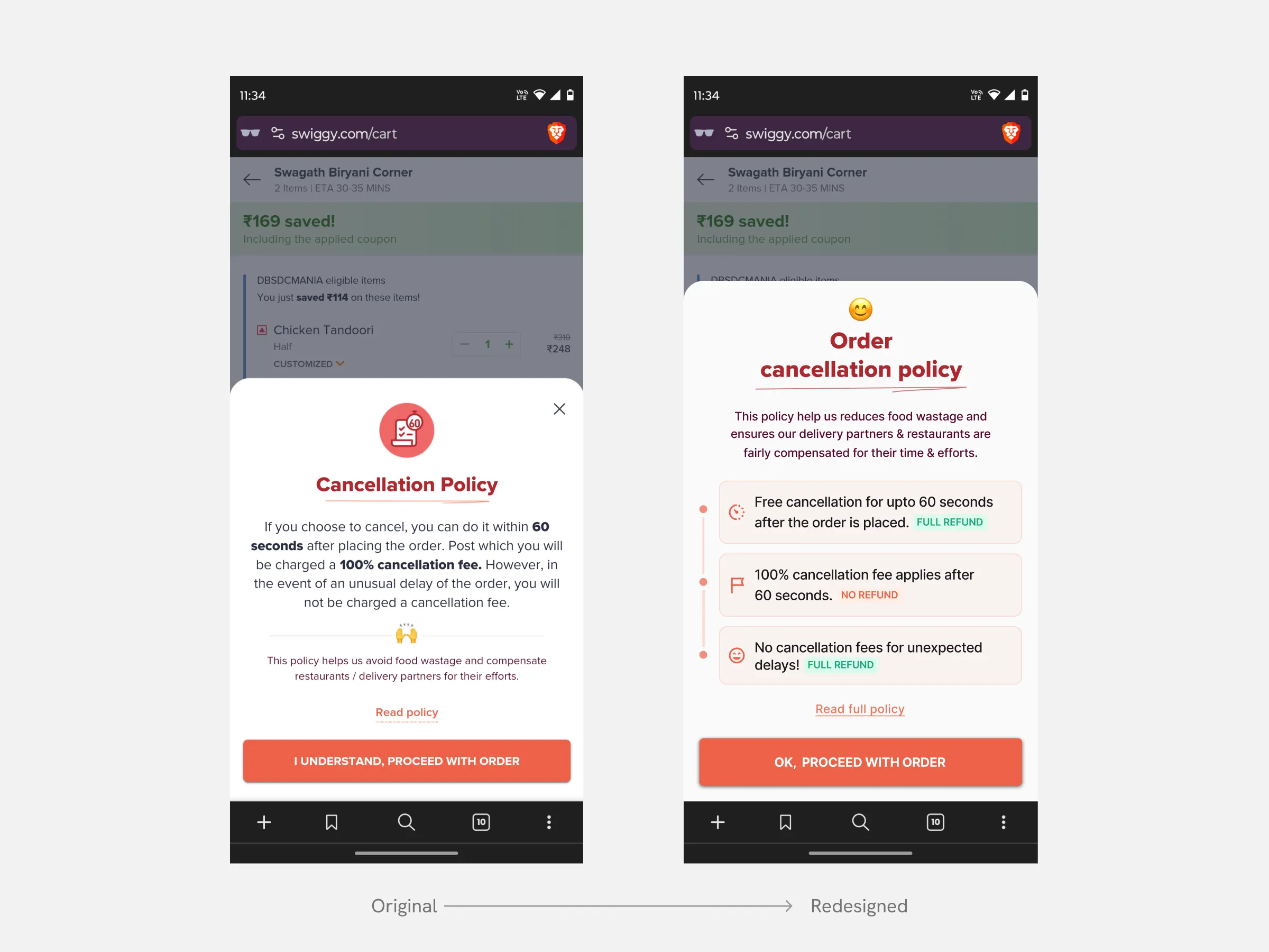 swiggy Cancellation and Refund Rules