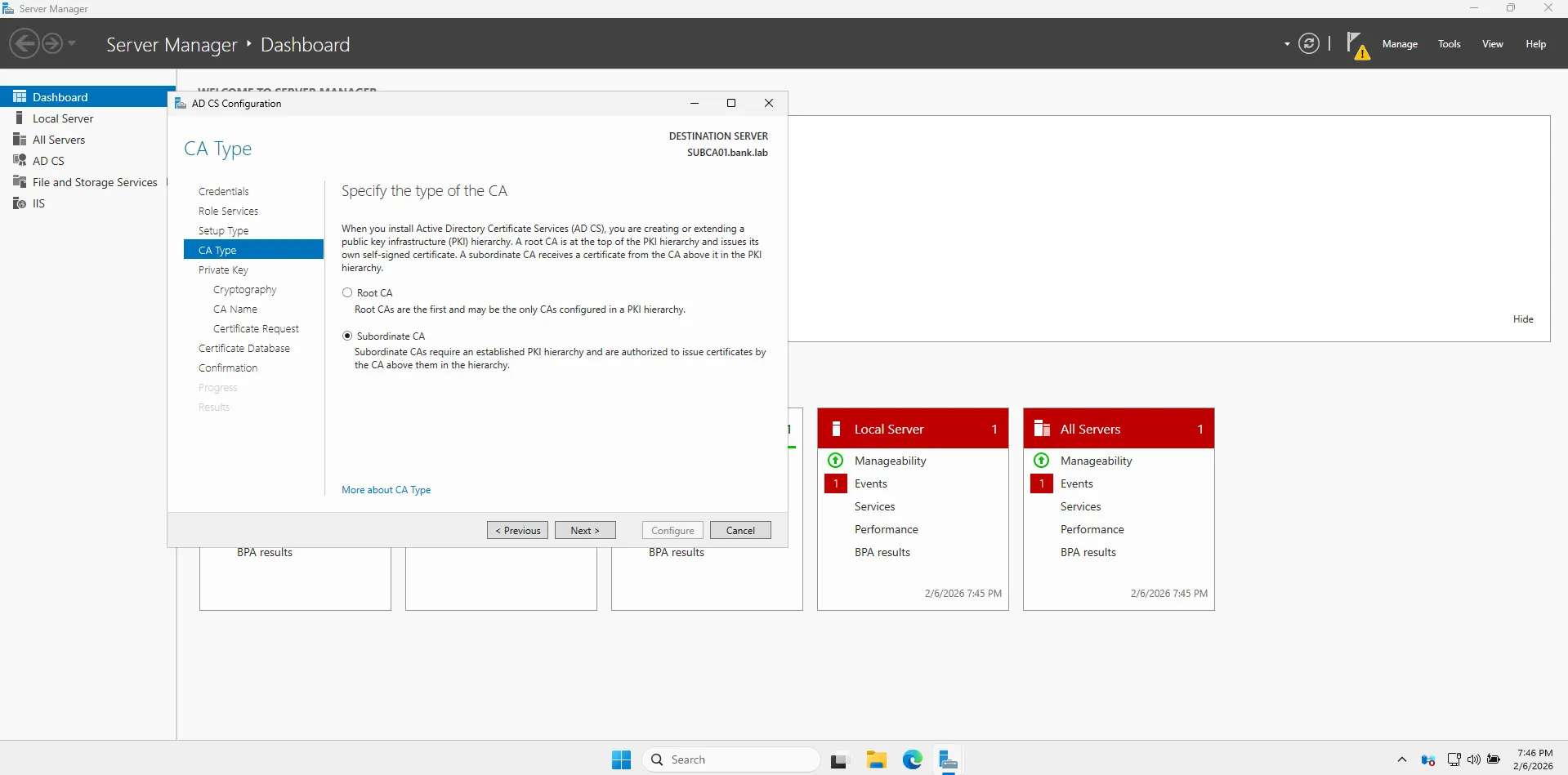 Website initial view