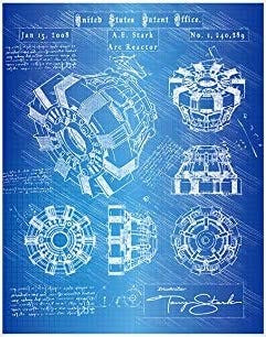 tony stark arc reactor blueprints