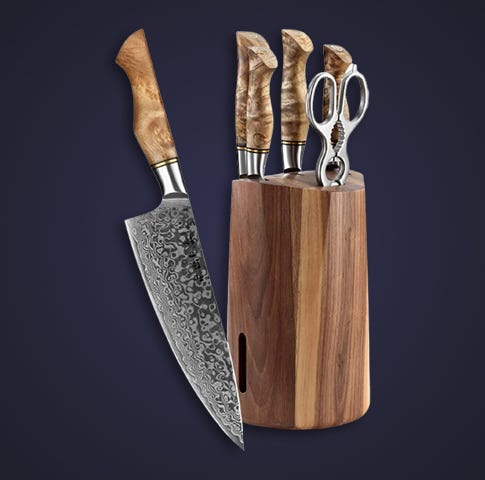 Tom Brown Tracker – Artisan Damascus Knife with Antler & Rosewood Grip