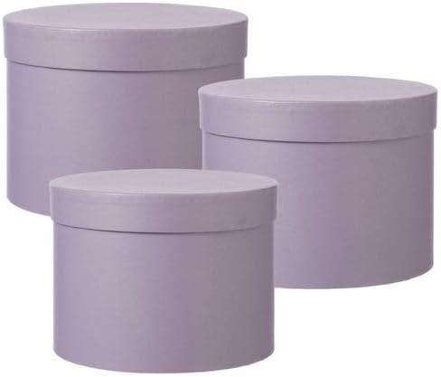 Floralcraft Set of 3 Symphony Hat Boxes with Lids (Lilac)