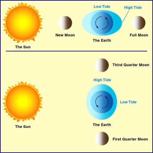 Formation of High Tides and Low Tides