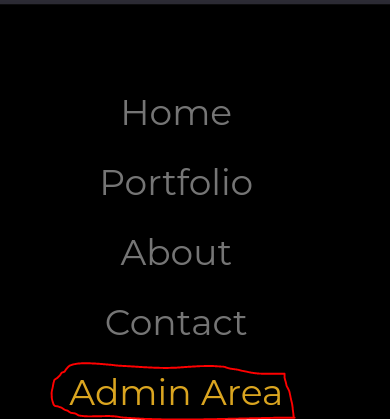 admin area