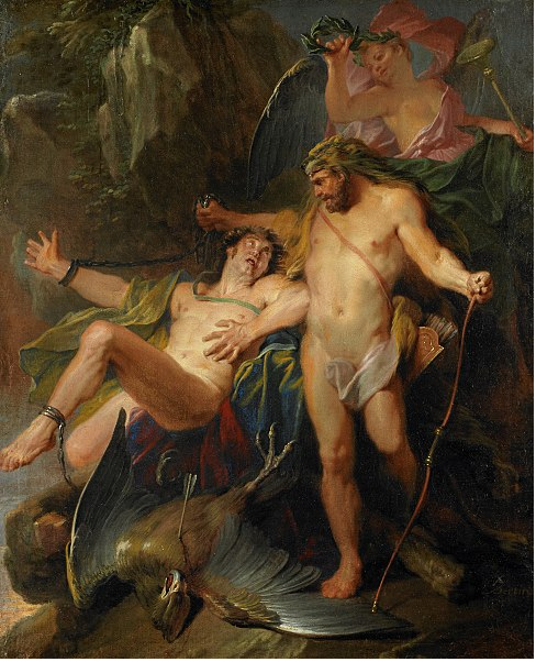 Herkül Prometheus'u Kurtarırken, Hercules Delivering Prometheus, Nicolas Bertin, Birmingham Museum of Art