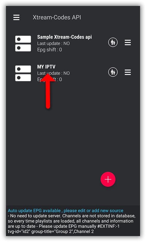 How to setup IPTV on GSE via Xtream-Codes API?