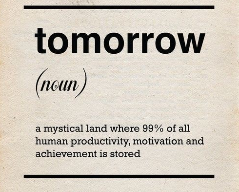 The art of procrastination …