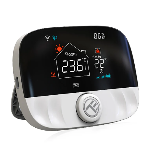 Termostat inteligent de ambient Tellur TSH02 negru universal afisaj LCD control vocal WiFi