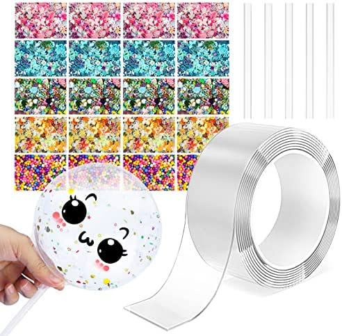 Nano Tape Bubbles, Double Sided Tape Magic Plastic Bubble, Nano Tape  Elastic Bubble DIY Craft Kit, Party Favors and Fidget Toys for Girls, Boys,  Kids 