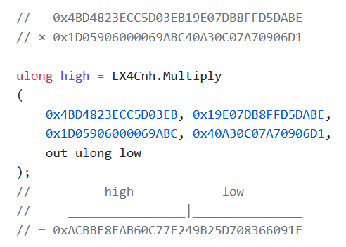 High-speed multiplication of large numbers (integers); Fast Fnv1a-128 ...