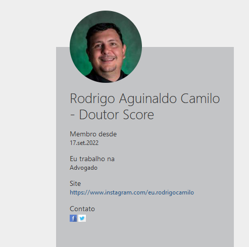 Perfil Social na Microsoft Doutor Score