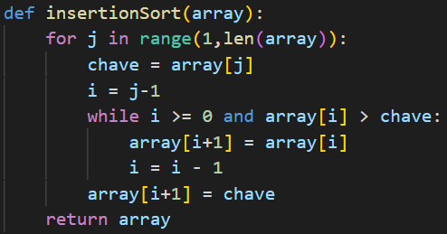 Insertion Sort | Python | Ordenação | algoritimo | Medium