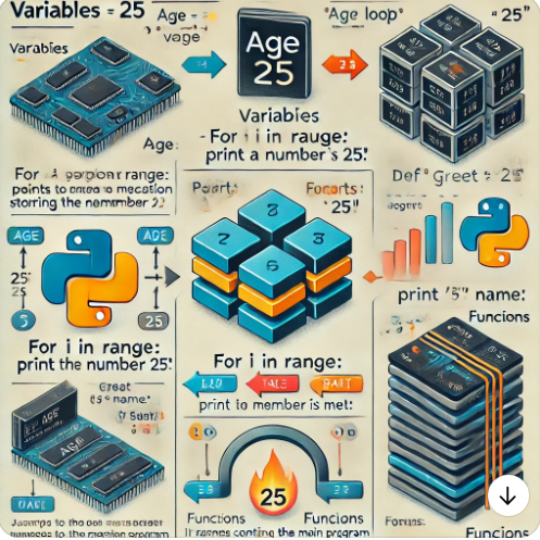 Rise of high level language focussing on concepts of variables, loops ...