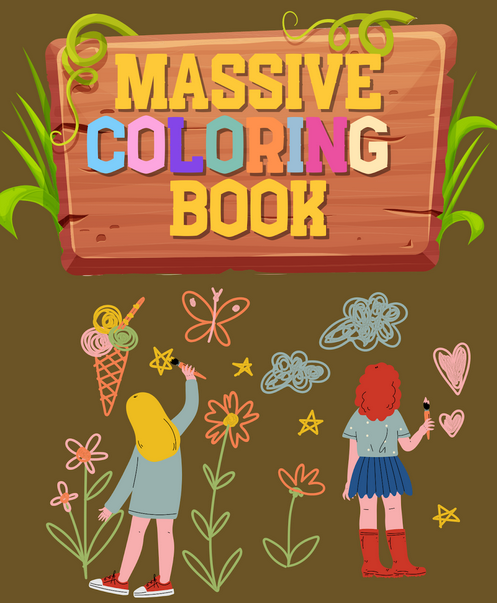 Massive Coloring Book Massive Coloring Book, 328 Pages - Digital ...