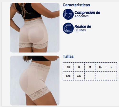 Short Cachetero Faja Ultrarealce | Moldeador de Abdomen y Cintura para una Silueta Espectacular
