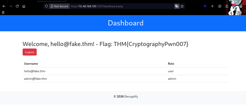 TryHackMe — Decryptify | Writeup