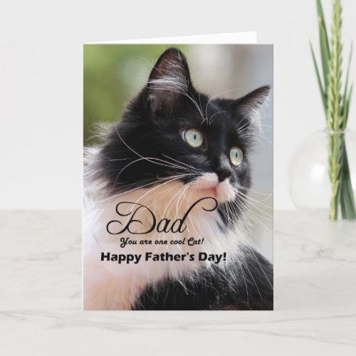 Hot Deals! Dad / Happy Father’s Day — Tuxedo Cat Card for $5.02 ...