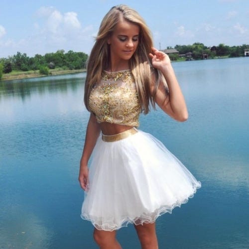 2017 beautiful #white short #prom #dress from… | by Dressfashion | Medium